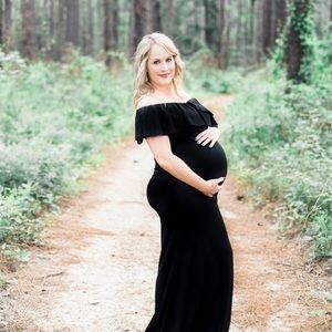 Maternity gown size small black